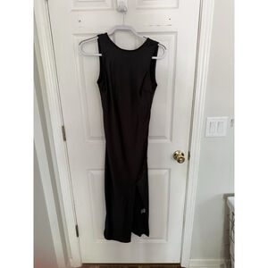 Petal & Pup Elizabeth Maxi Dress Black Backless Satin Slit NWT Size 4